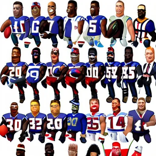 Image similar to chibi nfl players