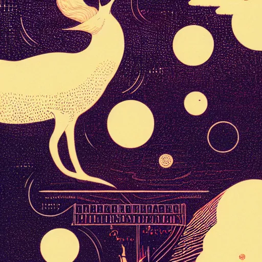Image similar to risograph, a wandering mind, logo without text, simple white background victo ngai, kilian eng