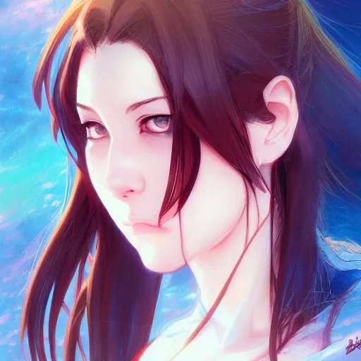 Image similar to An anime portrait of Liv Tyler, by Stanley Artgerm Lau, WLOP, Rossdraws, James Jean, Andrei Riabovitchev, Marc Simonetti, and Sakimichan, tranding on artstation