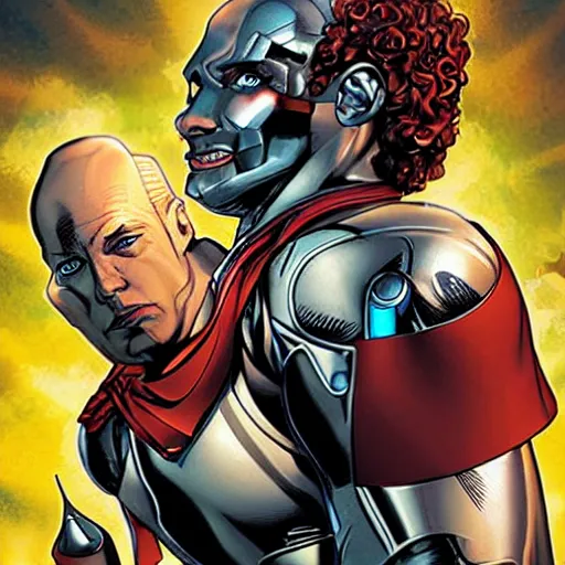 Image similar to lex luthor as cyborg, realistic