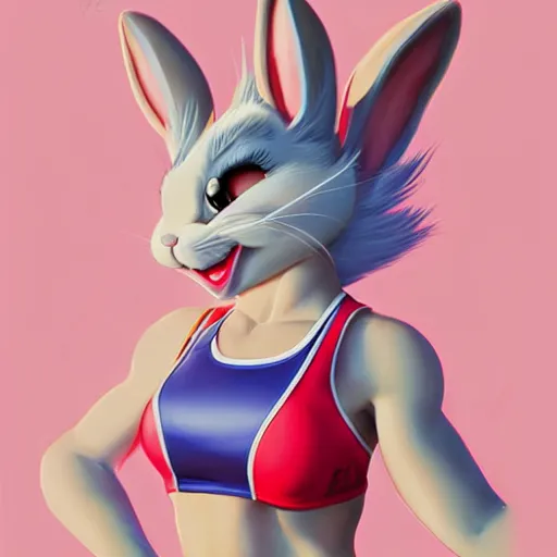 Prompt: Lola Bunny by artgerm