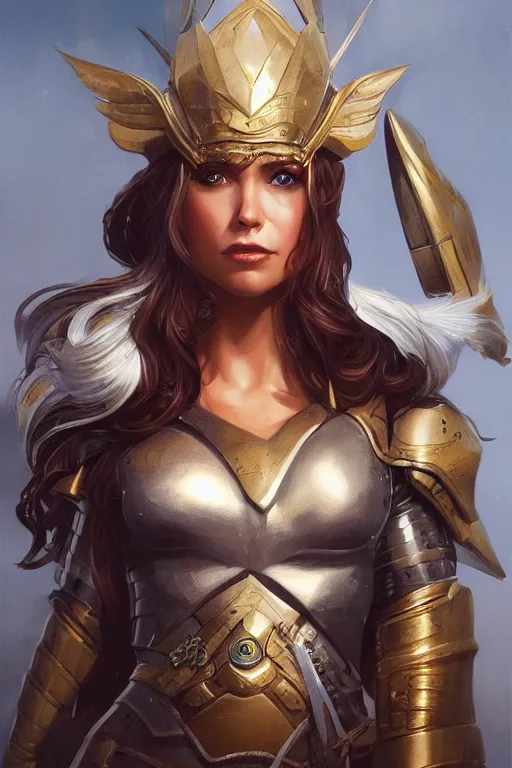 Image similar to amazon valkyrie athena, d & d, fantasy, portrait, highly detailed, headshot, digital painting, trending on artstation, concept art, sharp focus, illustration, art by artgerm and greg rutkowski and magali villeneuve