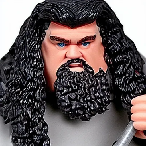 Image similar to hagrid as a wwf hasbro wrestling figure