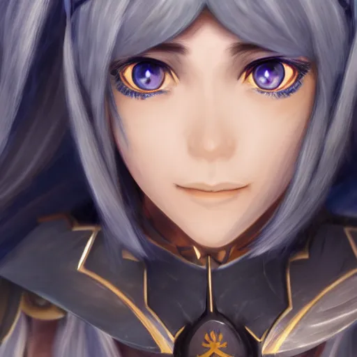 Image similar to Lucina from Fire Emblem, closeup, hyperdetailed, artstation, cgsociety, 8k