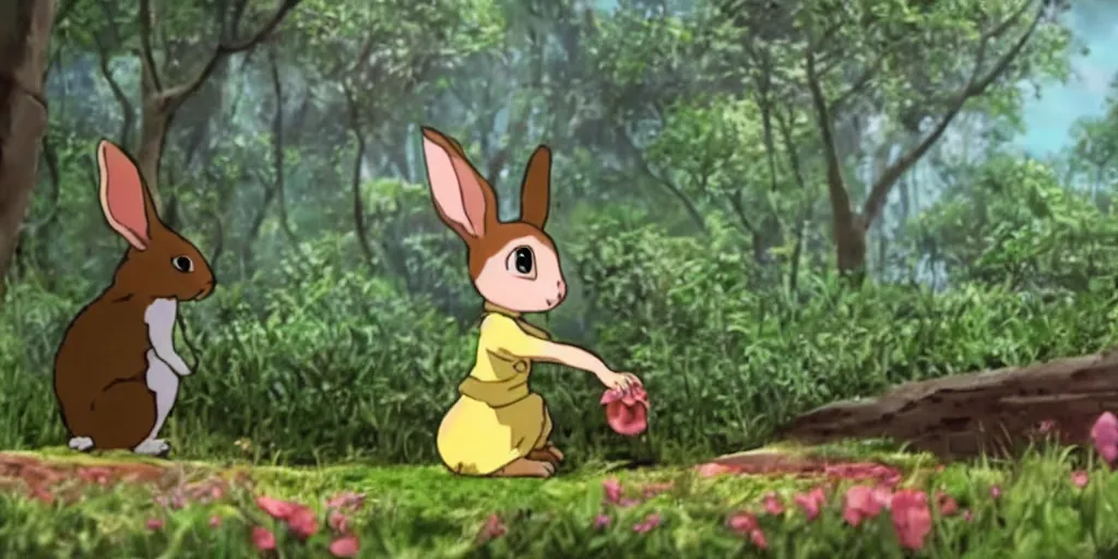 Image similar to a rabbit in the movie the secret life of arrietty, screenshot