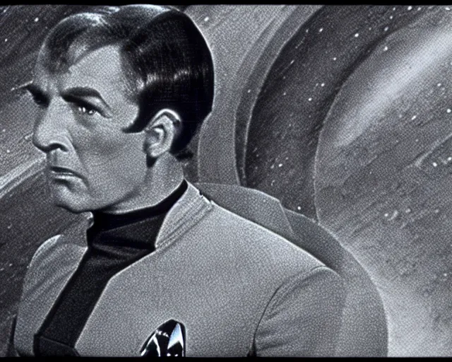 Image similar to a high - resolution video still from star trek from the 1 8 9 0 s, sharp focus, realistic