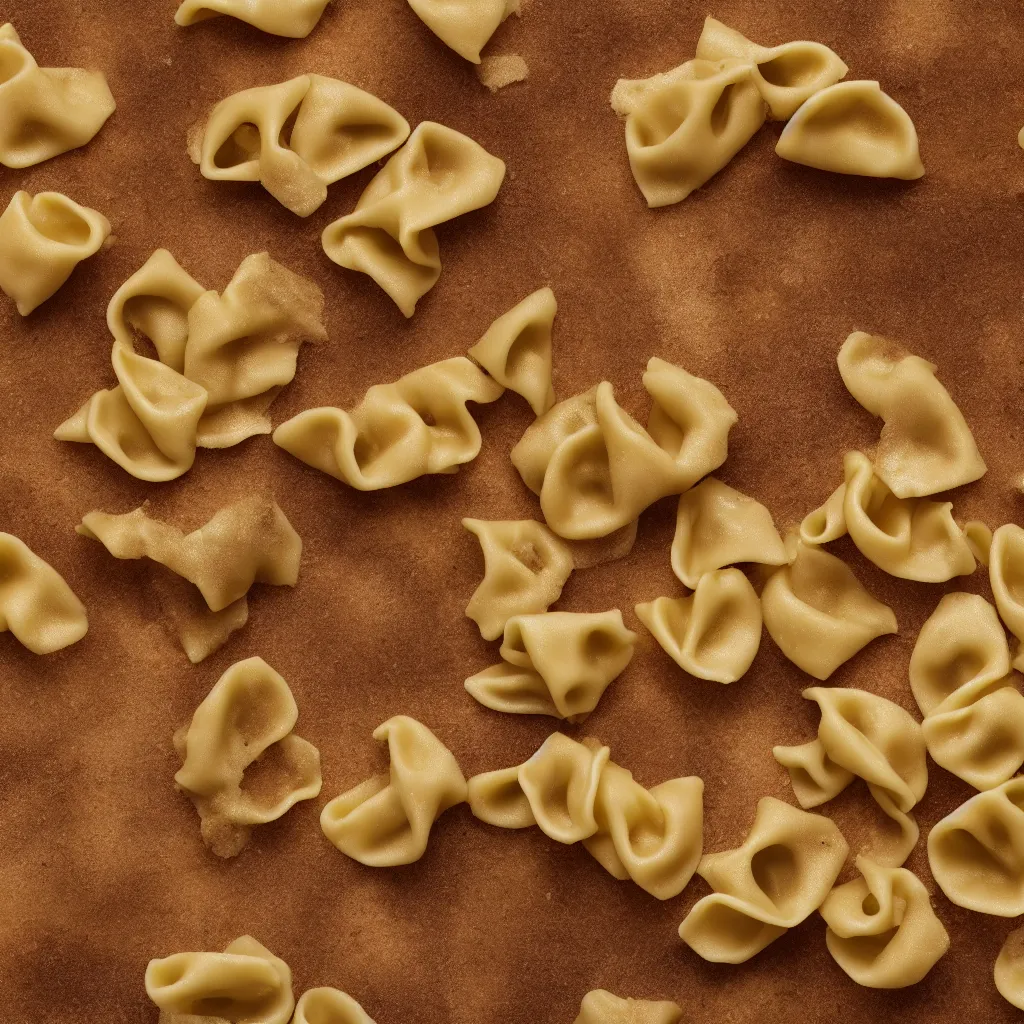 Prompt: tortelloni pasta texture, 4k