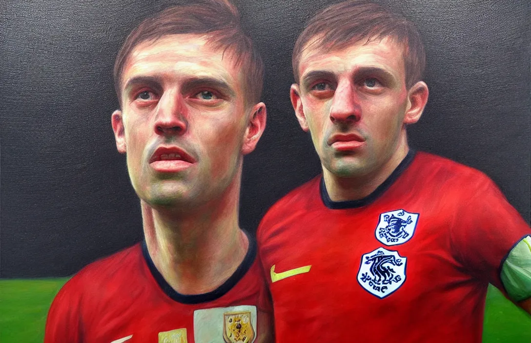 Image similar to english football fan!!!!!!!!!!!!!!!!!!!!!!!!!!!, detailed face, detailed painting, flat lighting by alberto mielgo