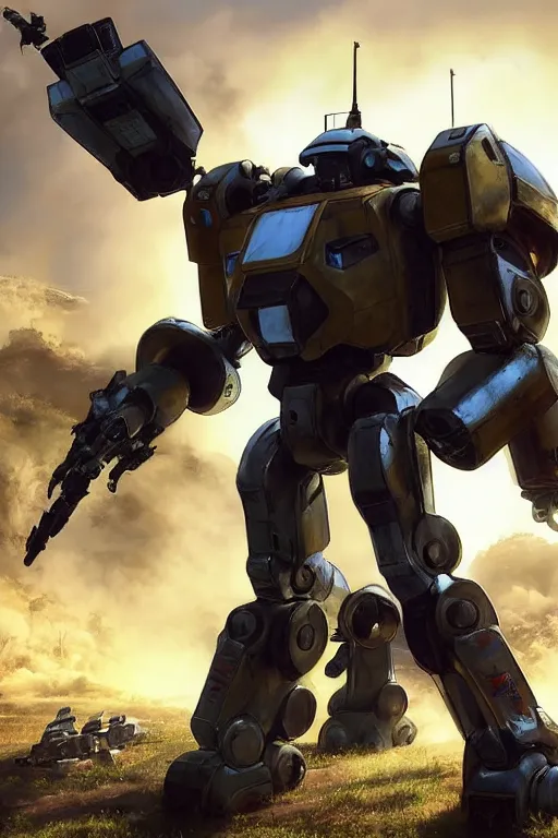 Image similar to mechwarrior 5 : mercenaries mech megaman transformer robot boss tank engine game octane render, on steriods, very ripped 4 k, hd 2 0 2 2 3 d cgi rtx hdr style chrome reflexion glow fanart, global illumination ray tracing hdr fanart arstation by ian pesty by jesper ejsing pixar and disney unreal zbrush central hardmesh