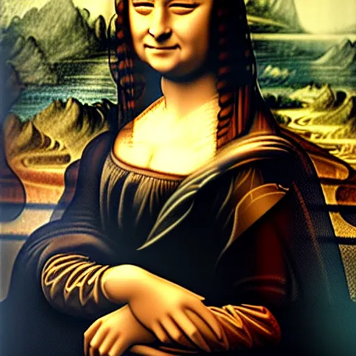 Image similar to Emma watson as the Mona Lisa by Leonardo da Vinci