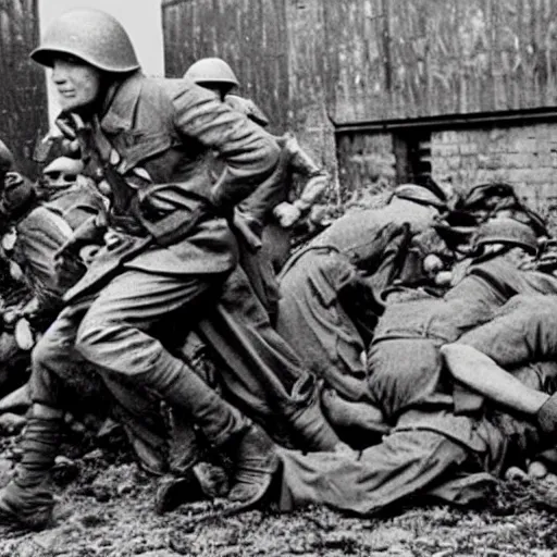 Prompt: the atrocities of world war two