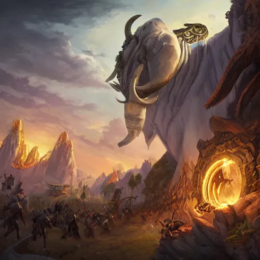 Image similar to magical ivory horn, epic fantasy style, in the style of Greg Rutkowski, hearthstone artwork