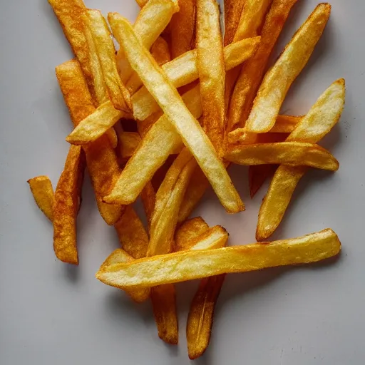 Image similar to photo of [ a french fry chip ] shaped like stephen fry as a hybrid intercross mix