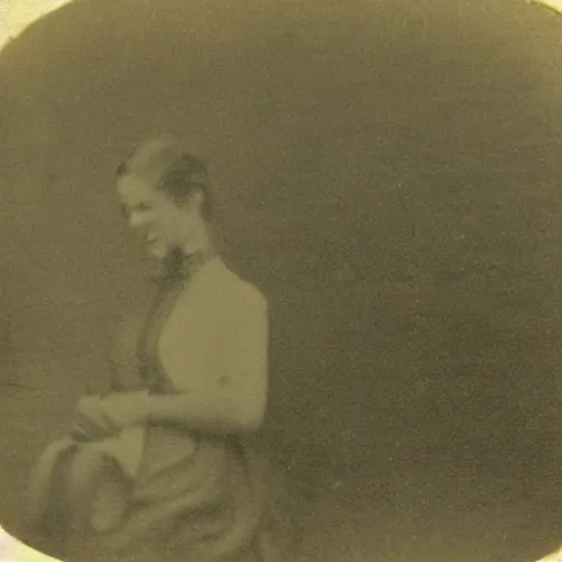 Prompt: first photograph ever taken, grainy, blurry, 1840s