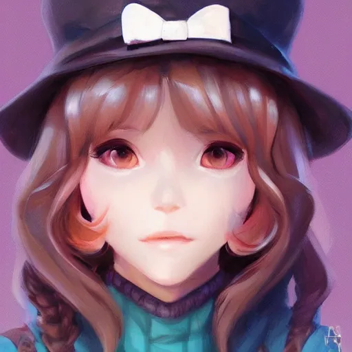 Prompt: portrait of personification of chocolate cupcake, cute hats, unreal engine, highly detailed, digital illustration by artgerm, tooth wu, studio ghibli, deviantart, sharp focus, artstation, fantasy cute bakery by greg rutkowsky, sweetes