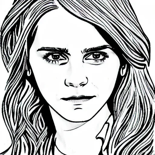 Image similar to emma watson coloring pages