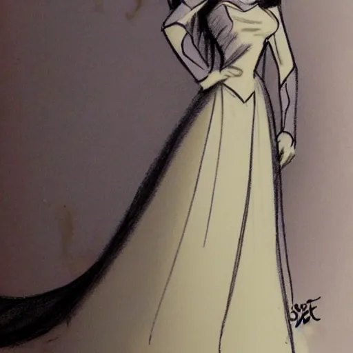 Image similar to milt kahl sketch of victoria justice as princess padme from star wars episode 3