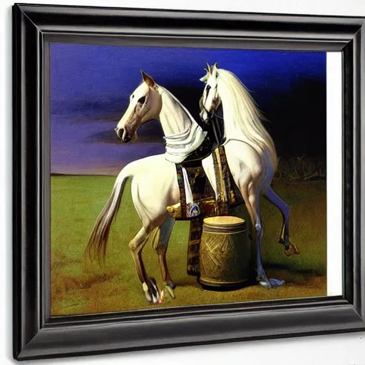 Image similar to offerings for the horse goddess by george stubbs by frederic remington by jeffrey smith