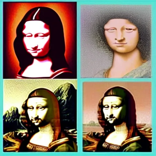 Prompt: monalisa with cosmetics!!!!!!!!!! and makeup!!!!!!!!!!