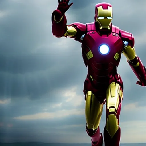 Image similar to film still of Snoop Dogg as Iron Man in the new Avengers film