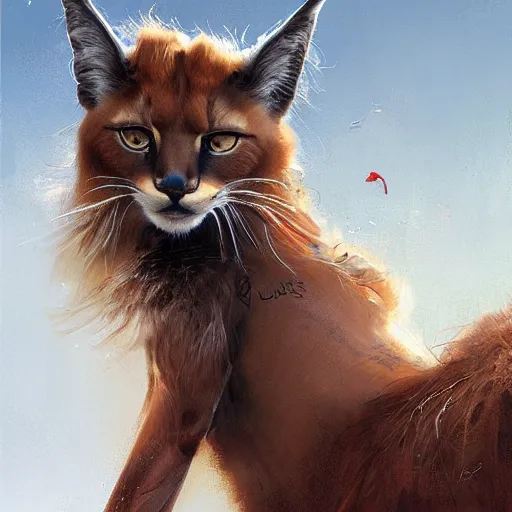 Prompt: young brigitte bardot rides a fluffy caracal in paris, hyperrealistic, detailed, art by greg rutkowski