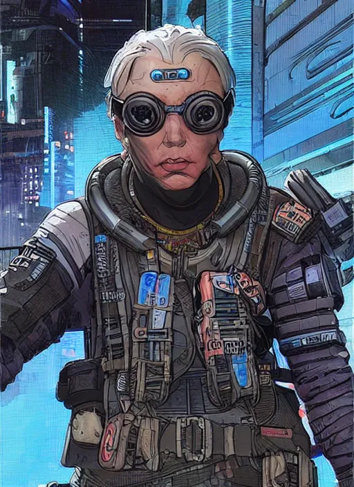 Image similar to apex legends cyberpunk blackops swimmer. concept art by james gurney and mœbius. gorgeous face.