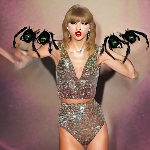 Prompt: Taylor Swift as a spider