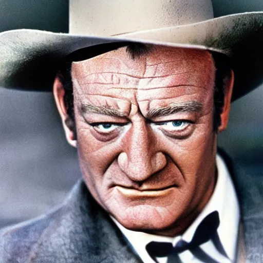 Image similar to ”A color photo of John Wayne by Terry O´Neill”