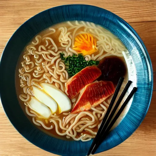 Image similar to bowl of ramen, studio ghibli style