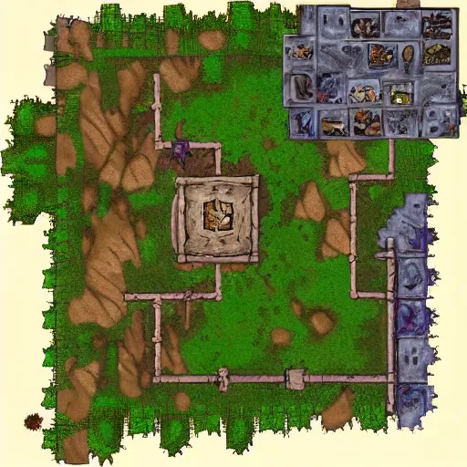 Image similar to Castle, Dungeons and dragons battlemap, top view, VTT Foundry, inkarnate, dungeonfog, dungeondraft, Eberron, Curse of Strahd