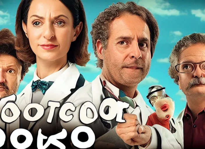 Prompt: title card for a drongo netflix doctor show called doctor drongo, tv show poster
