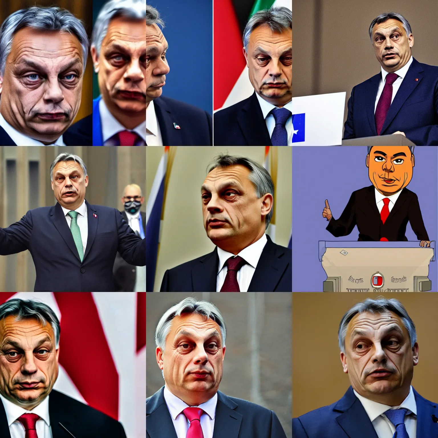 Prompt: hungarian prime minister viktor orban portrayed by kenny mccormick