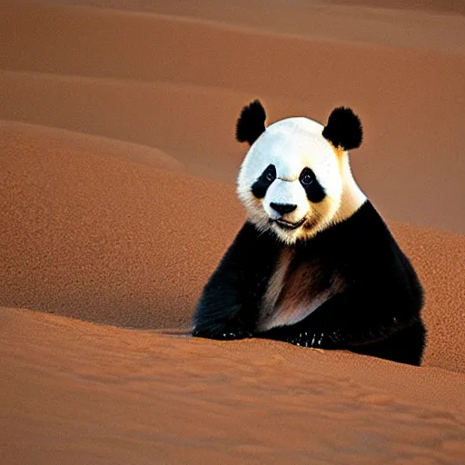 Image similar to panda in the desert by natgeo