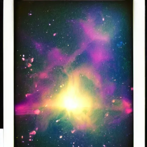 Image similar to sagittexploding nebula expired polaroid commission throwing photographed