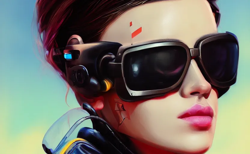 Prompt: closeup painting of bee, cyberpunk, wearing shades and leather jacket, portrait, hyperdetailed, artstation, cgsociety, 8 k, synthwave by tangerine dream