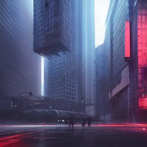 Image similar to a foggy night in milano in 2 0 7 9, cyberpunk future, distopic, cinestill, photography, realistic, hyper detailed, unreal engine, cinematic, octane render