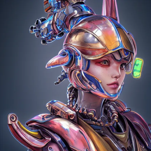 Image similar to studio portrait of lawful good colorful female holy mecha paladin absurdly beautiful, elegant, young sensual graceful woman, ultrafine hyperrealistic detailed face illustration by kim jung gi, irakli nadar, intricate linework, sharp focus, bright colors, matte, octopath traveler, final fantasy, unreal engine highly rendered, global illumination, radiant light, intricate environment