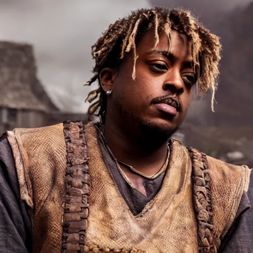 Image similar to juice wrld in Vikings very detailed 4k quality super realistic