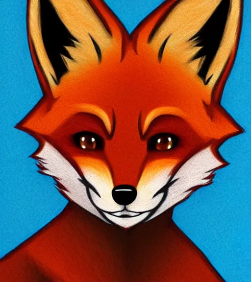 Image similar to expressive stylized master furry artist digital colored pencil painting full body portrait character study of the fox small head fursona animal person by master furry artist blotch