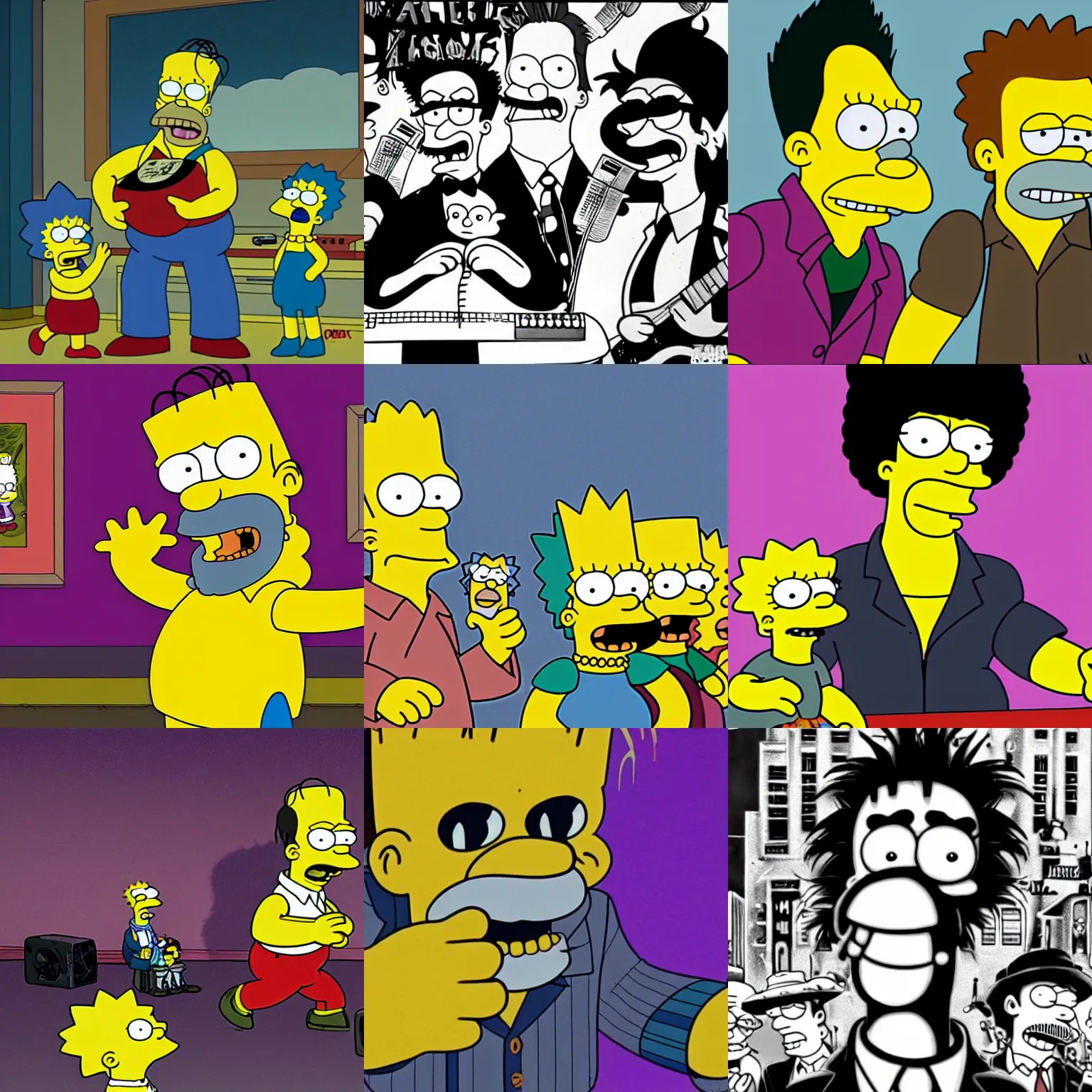 Prompt: tom waits on the simpsons