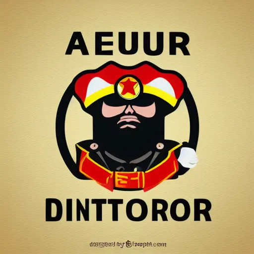 Image similar to a cute dictator, digital art, iconic icon, 2 d vector logo, cartoon, t - shirt design