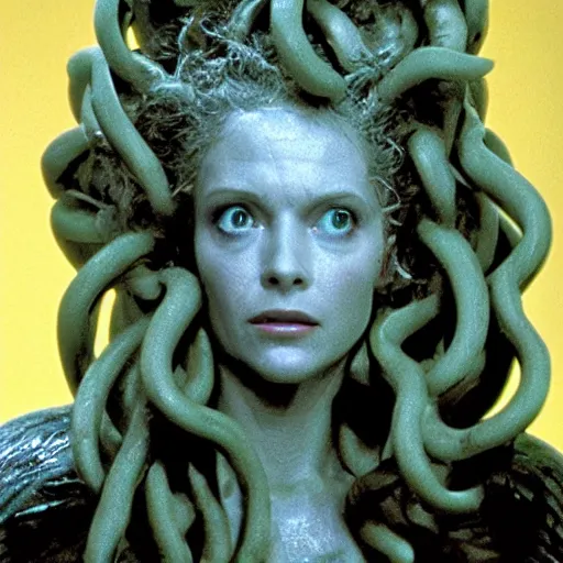 Image similar to medusa, still from the movie alien