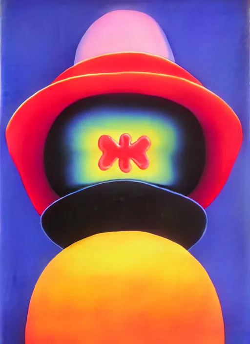 Image similar to witch with hat by shusei nagaoka, kaws, david rudnick, airbrush on canvas, pastell colours, cell shaded, 8 k,