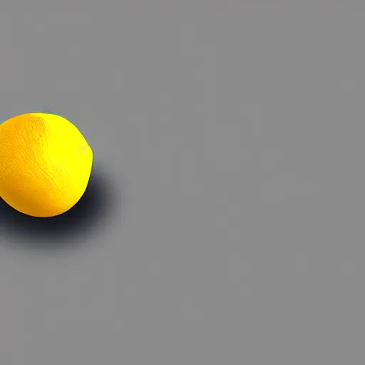 Prompt: a high quality render of a low poly lemon, artstation
