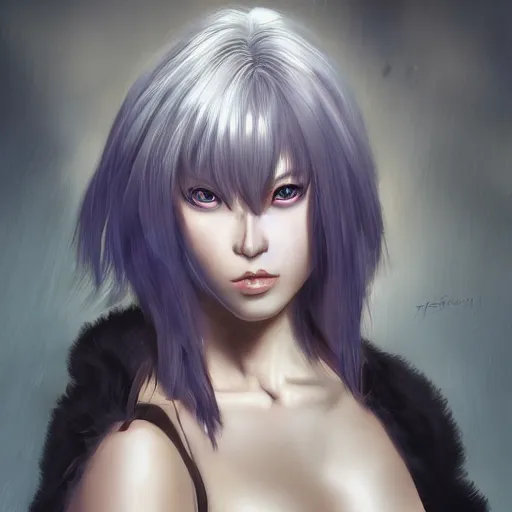 Prompt: portrait of motoko kusanagi, baroque style, elegant, beautiful, mesmerizing, concept art, highly detailed, artstation, behance, deviantart, inspired by innocent manga, inspired by castlevania concept art, trending, ayami kojima, shinichi sakamoto