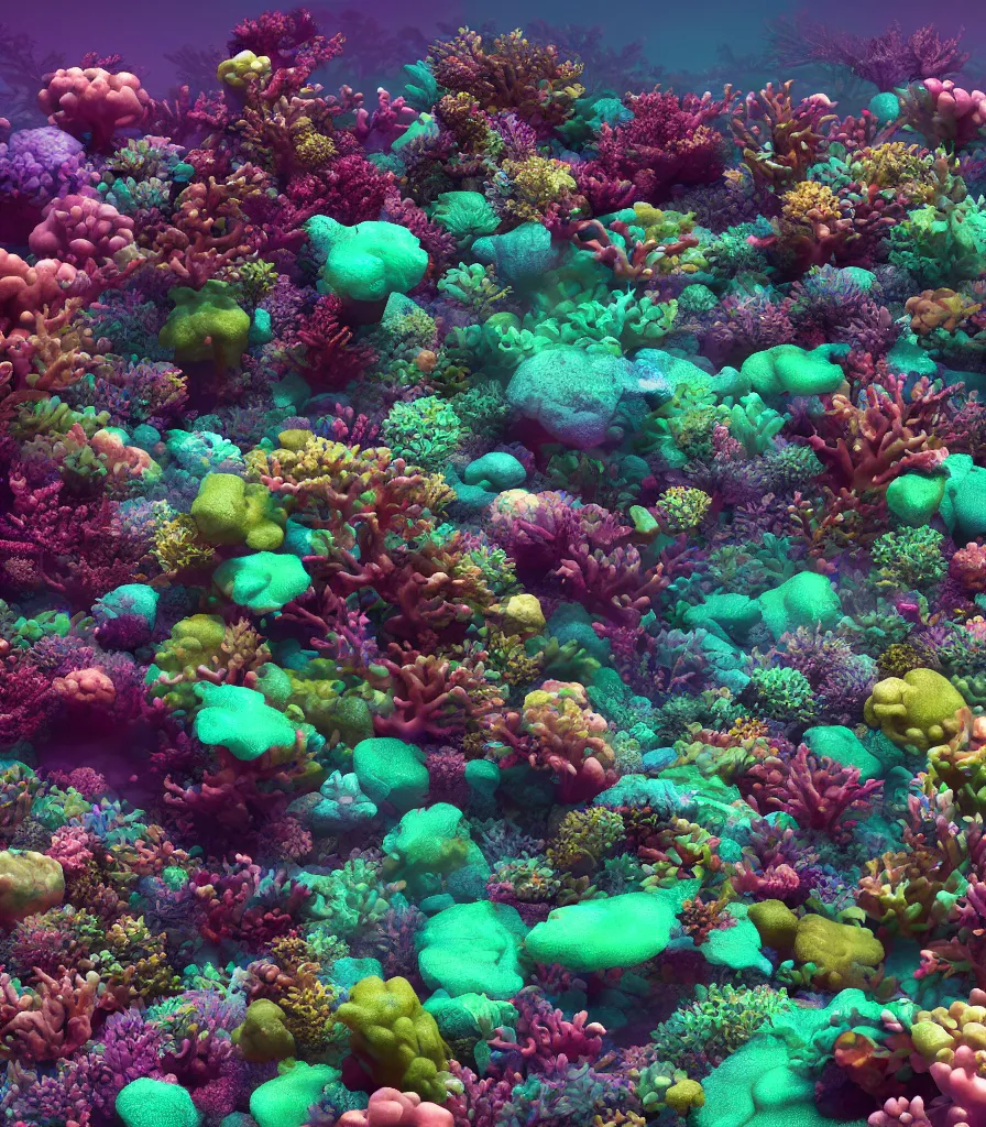 Prompt: alien coral reef, amazing octane render, stylized, trending on artstation, glow, nature photography