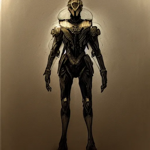 Image similar to concept art, long thin legs, large shoulders, concept design, sketch, male, science fiction suit, helmet, arthur rackham, trending on artstation