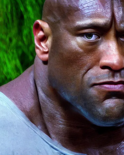 Image similar to film still close - up shot of dwayne johnson as john coffey from the movie the green mile. photographic, photography