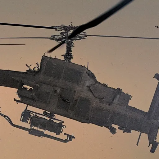 Image similar to A photo of a helicopter destroyed by machine gun fire, highly detailed, 4k