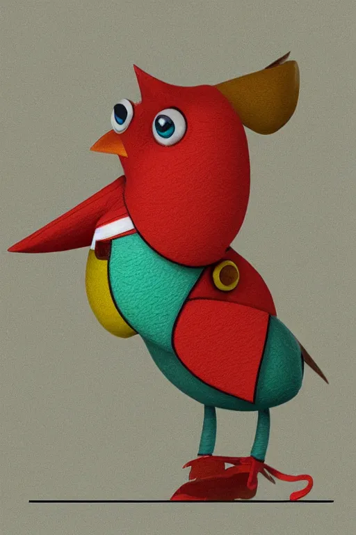 Image similar to Fashionable Anthropomorphic bird by Nintendo